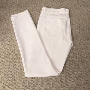 JCrew ankle toothpick white jeans